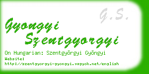 gyongyi szentgyorgyi business card
